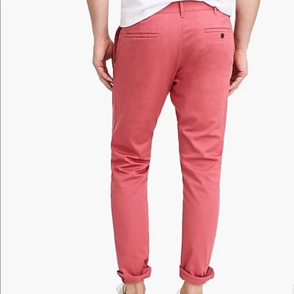 NWT, J.Crew Men’s Slim, Flex Red Khaki Pant 33/32 - Picture 2 of 6